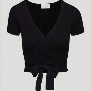 Wilfred All Tied Up Wrap Sweater - Black | Size S